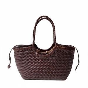 Nwt Split Leather Woven Bag